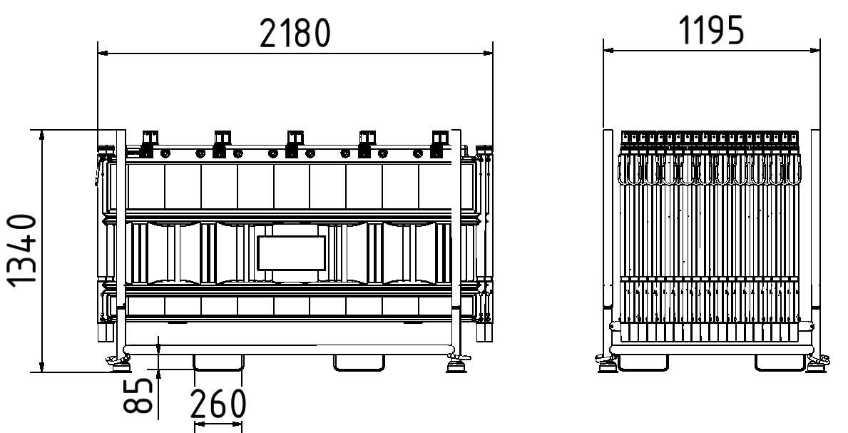 Schake 33420KA-32001-0 SET mit 20 Absperrschrankengitter auf Stapelpalette mit Lampenadapter mit Folie Typ RA1/A Schrank