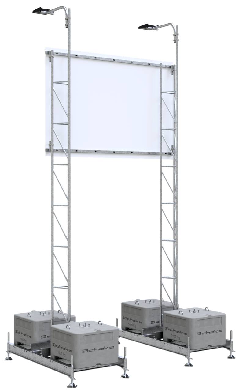 Schake 353320 Werbetafelhalterung für 2,00 m Werbetafel