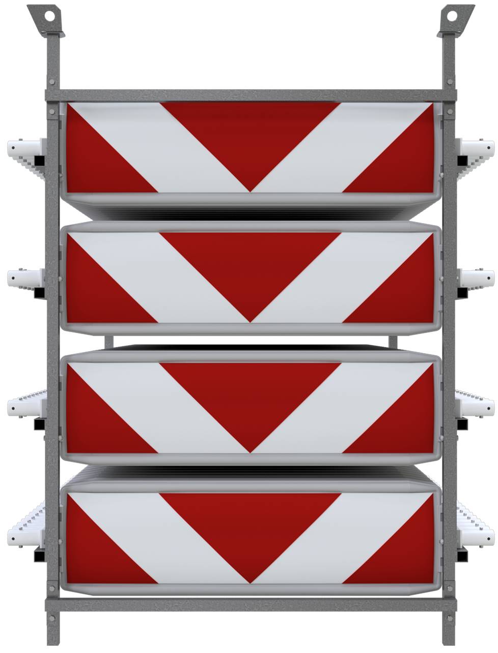 Schake 36NOXP2E-80-SET SET mit 80 Baken auf Lager- und Transportgestell Folie Typ RA2/B, pfeilförmig einseitig rechts- /