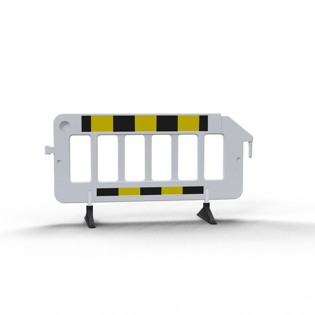 Schake 33321KDRF Absperrgitter aus Kunststoff weißer Zaunkörper Folie Typ RA1/A gelb / schwarz