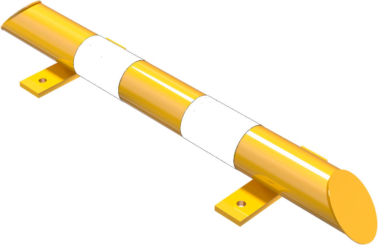 Schake 477_41BG Rammschutz-Balken Stahlrundrohr Ø 76 mm für Dübelbefestigung Gesamtbreite: 800 mm