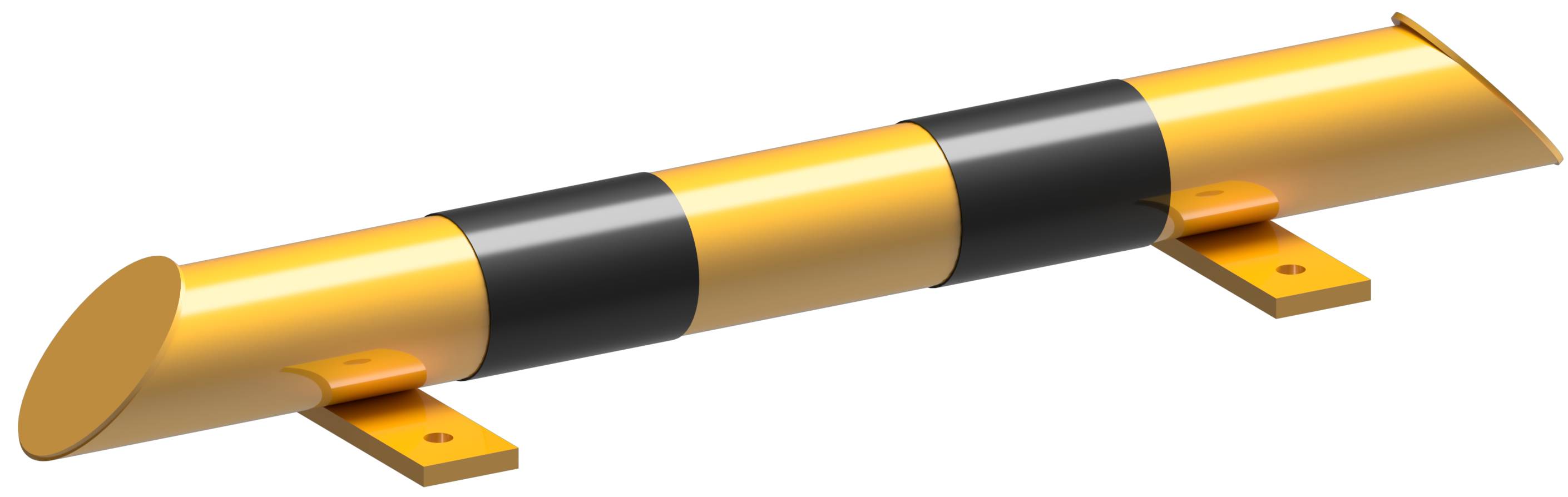 Schake 477_41BG Rammschutz-Balken Stahlrundrohr Ø 76 mm für Dübelbefestigung Gesamtbreite: 800 mm