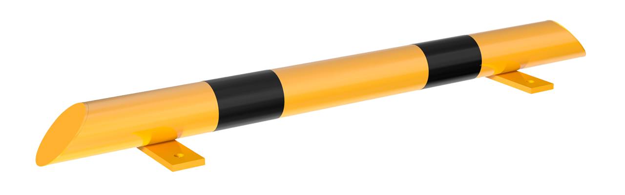 Schake 477_41BG Rammschutz-Balken Stahlrundrohr Ø 76 mm für Dübelbefestigung Gesamtbreite: 800 mm