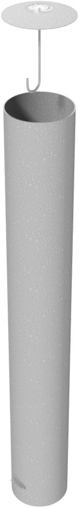 Schake 40272A Absperrpoller Stahlrohr Ø 273 x 5 mm ortsfest zum Einbetonieren feuerverzinkt Gesamtlänge: 2000 mm mit St