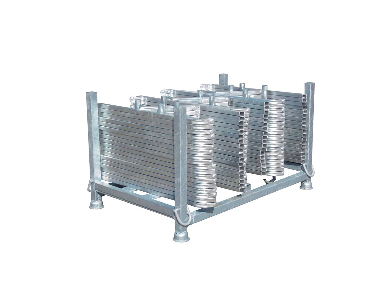 Schake 50115-5SET SET mit 36 Dreifußständer mit Stapelpalette aus Vierkantrohr (Art.-Nr. 50115)<br><br>und Adapter für D