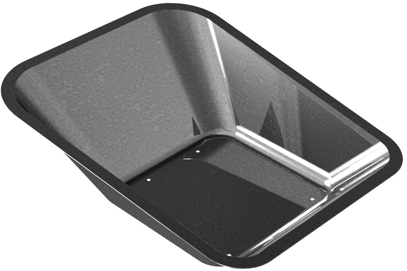 Schake 520F10 Einzelteile Schubkarre, Flachmulde 85 Liter, Typ Polier und Geselle