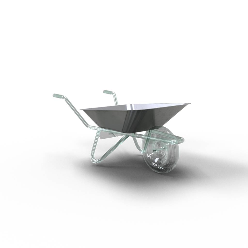 Schake 520F10 Einzelteile Schubkarre, Flachmulde 85 Liter, Typ Polier und Geselle