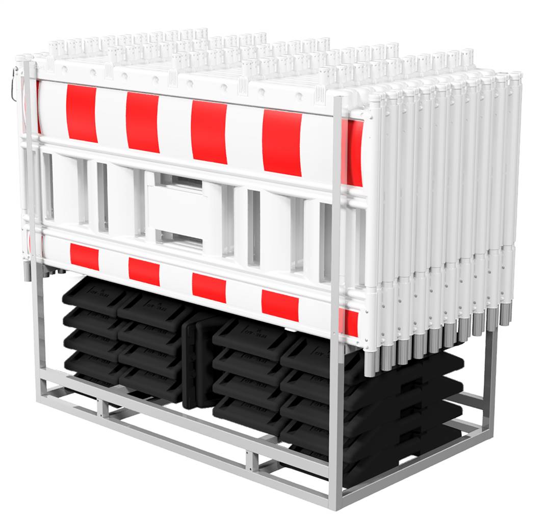 Schake 3B219V Multipalette für 20 Absperrschrankengitter und 20 Fußplatten