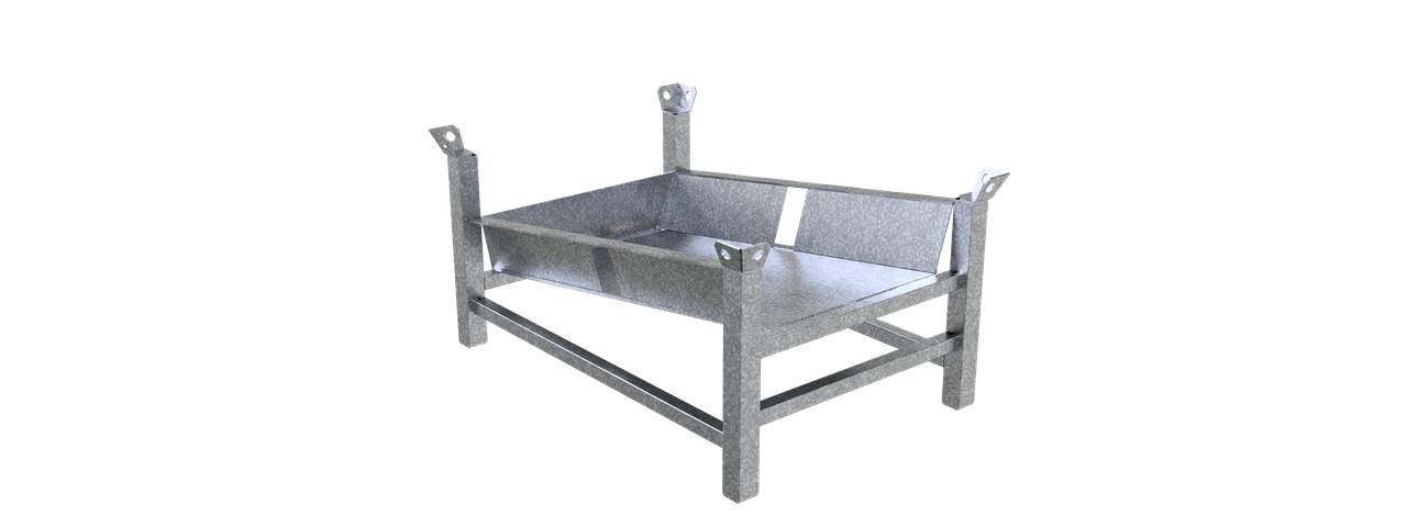 Schake 50118-5L Lager- und Transportpalette für Schnurrpfähle und Absperrleinenhalter Maße: 1200 x 800 x 620 mm <br><br>(Auf