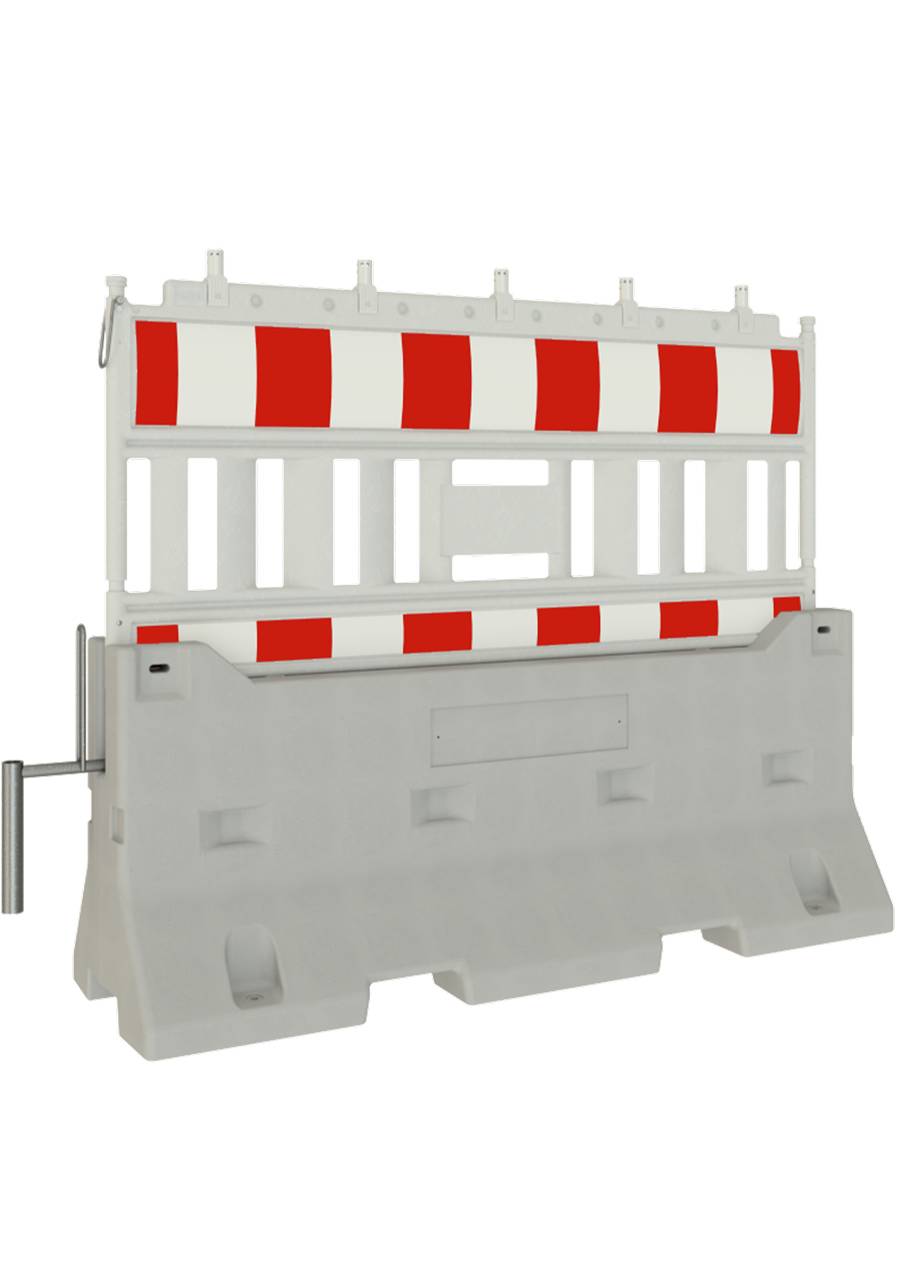 Schake 3F200-SET2-5KA Betonleitwand SET 2 mit Lampenadapter mit rot / weißer Folie, Typ RA1/A Schrankentyp NOX LIGHT