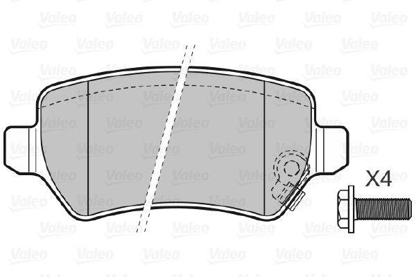 Valeo 598584 Bremsbelagsatz, Scheibenbremse