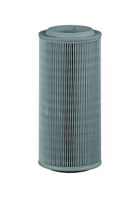 Ein zylindrischer Wasserfilterpatrone mit vertikalen Falten zur Filtration.