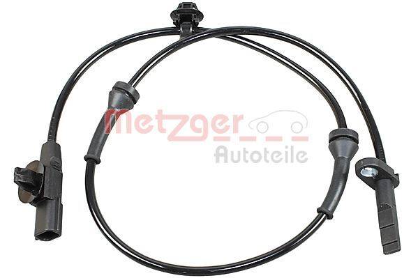 Markensensor-Kabel von 'Metzger Autoteile' mit Anschlüssen, zu einer kreisförmigen Spule gewickelt.