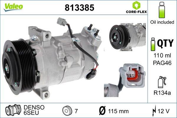 Valeo 813385 Kompressor, Klimaanlage