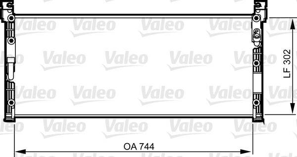 Valeo' ist diagonal über den Hintergrund wiederholt; 'OA 744' ist zentriert am unteren Rand.