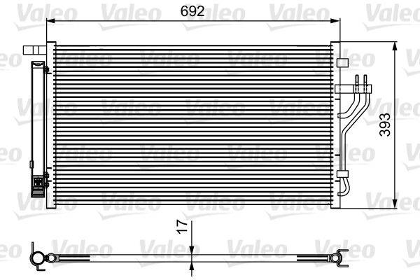 Valeo 814485 Kondensator, Klimaanlage