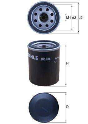 Mahle OC986 Ölfilter