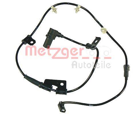 Ein ABS-Radsensor für Kraftfahrzeuge mit Anschlüssen und Kabeln, gekennzeichnet als Metzger Autoteile.