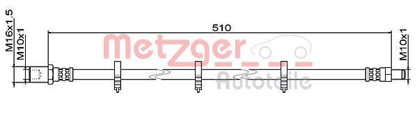 Metzger 4111486 Bremsschlauch