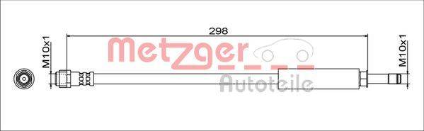 Metzger Autoteile' steht in einer roten, stilisierten Schriftart. Die Zahl '298' befindet sich über dem Text. Der Hintergrund ist schlicht weiß.