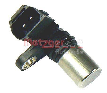 Ein Kurbelwellenpositionssensor mit schwarzem Stecker und metallenem Gehäuse, der in Fahrzeugen zur Überwachung der Position und Drehzahl verwendet wird.