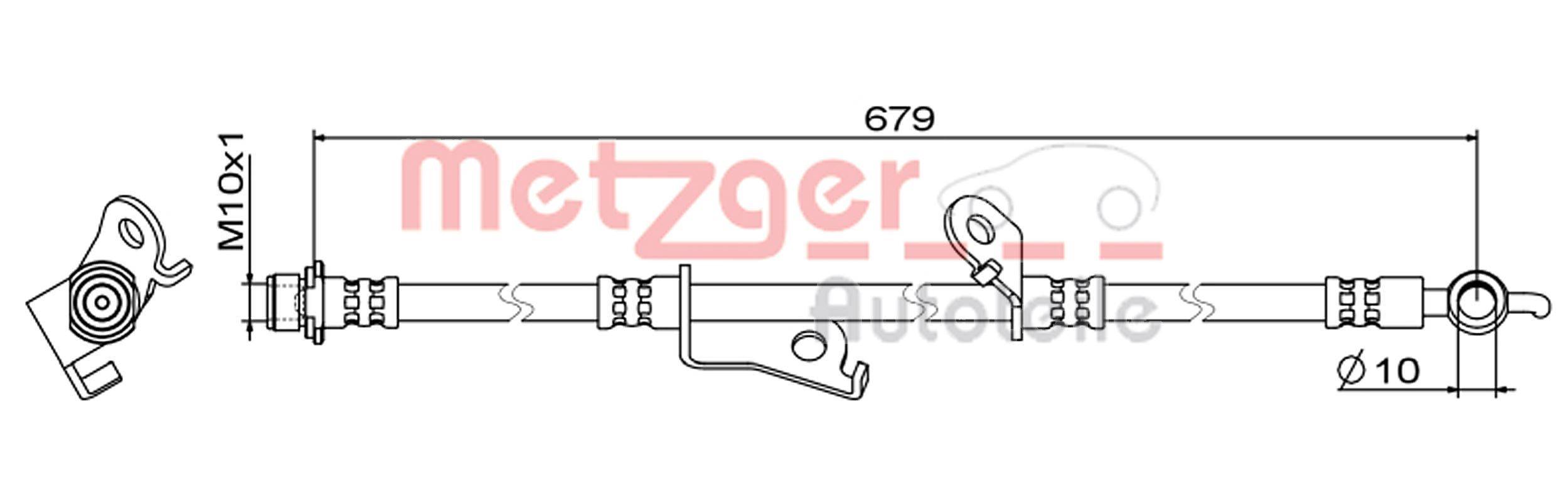 Metzger 4111887 Bremsschlauch