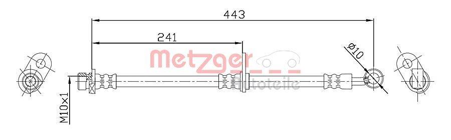 Metzger 4115187 Bremsschlauch