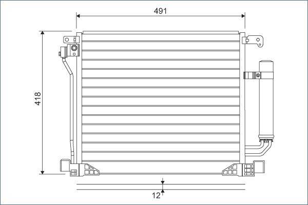 Valeo 822587 Kondensator, Klimaanlage