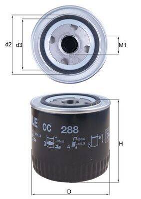 Mahle OC288 Ölfilter