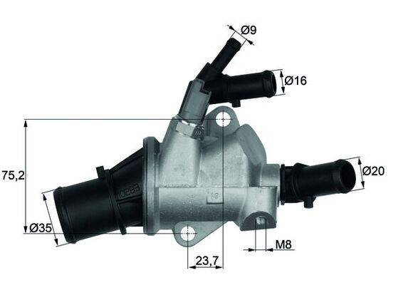 Mahle TI14888 Thermostat, Kühlmittel