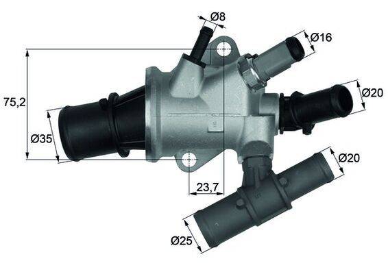 Mahle TI16888 Thermostat, Kühlmittel