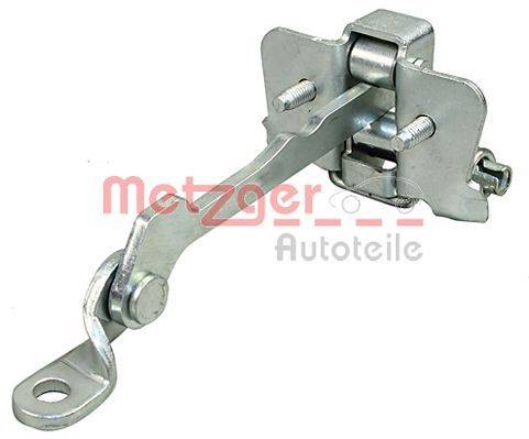 Metallische Autotür-Scharnierbremse mit Schrauben, mit der Markenbezeichnung 'Metzger Autoteile'.