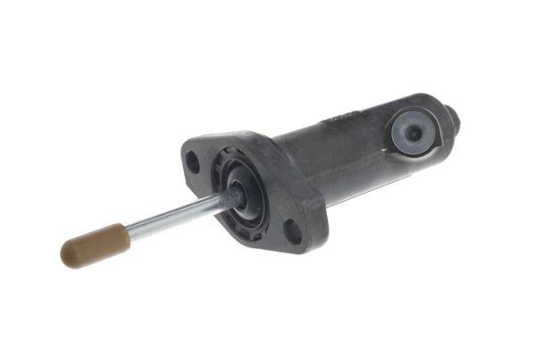 Ein zylindrischer Kupplungs-Slave-Zylinder mit einer nach außen ragenden Metallstange, der in hydraulischen Systemen zum Auskuppeln verwendet wird.