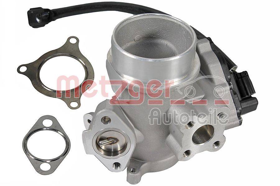 Aluminium-Drosselklappe mit Dichtungen; verwendet in Automotoren zur Regulierung der Luftzufuhr.