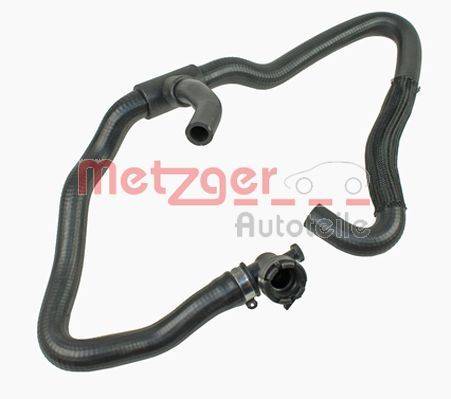 Automotorschlauch mit angeschlossenem Verbindungsstück, vor einem einfarbigen Hintergrund platziert, versehen mit Markenlogo und dem Text 'Metzger Autoteile'.