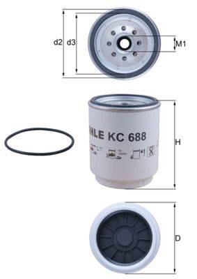 Mahle KC688D Kraftstofffilter