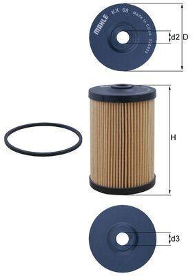 Mahle KX68D Kraftstofffilter