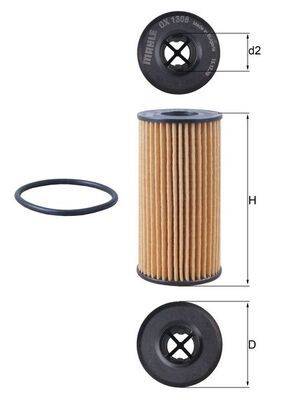 Mahle OX1308D Ölfilter