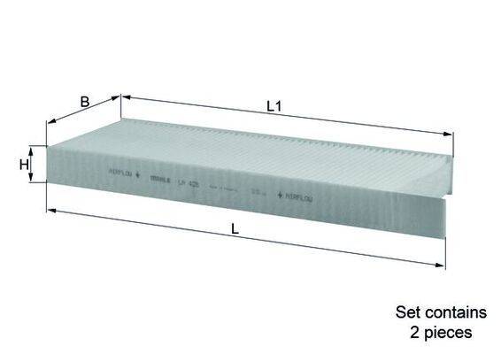 Mahle LA428/S Filter, Innenraumluft