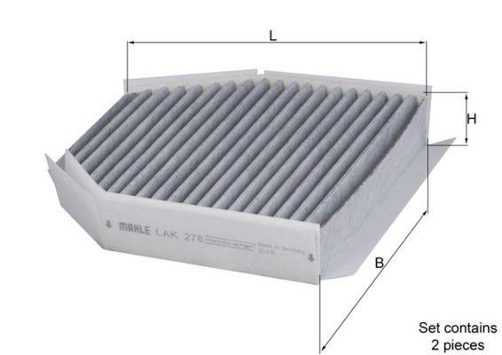 Mahle LAK278/S Filter, Innenraumluft