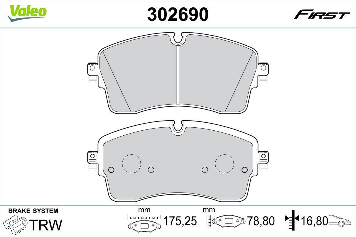 Valeo 302690 Bremsbelagsatz, Scheibenbremse