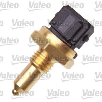Ein metallischer Motortemperatursensor mit einem Gewindeende und einem schwarzen Kunststoffstecker, der zur Überwachung und Steuerung der Motortemperatur verwendet wird.