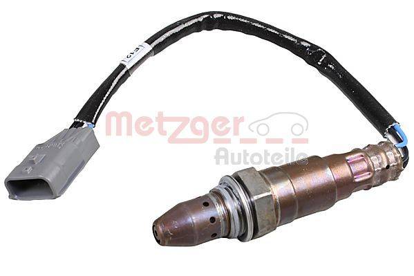 Sauerstoffsensor mit Metallgehäuse und angeschlossenem schwarzem Kabel, der in Fahrzeugen zur Messung von Abgasemissionen verwendet wird.