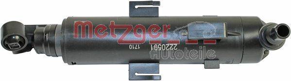 Ein zylindrisches Objekt mit angebrachten Clips, auf dem die Zahlen '2220531' und '1710' zu sehen sind. Der Text 'Metzger' ist teilweise sichtbar.