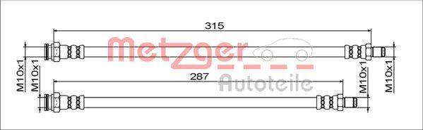 Metzger 4111791 Bremsschlauch
