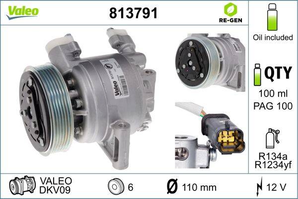 Valeo 813791 Kompressor, Klimaanlage
