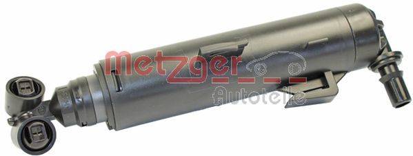 Scheibenwischerarm in Schwarz mit dem 'Metzger' Logo.