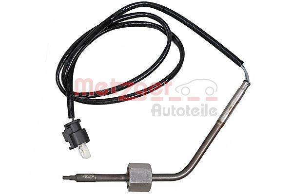 Abgastemperatursensor mit Anschluss und Kabel. Wird zur Messung der Temperatur in Automobilabgassystemen verwendet.