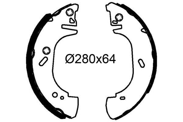 Valeo 564294 Bremsbackensatz