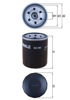 Mahle OC495 Ölfilter